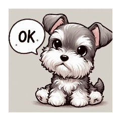 miniature schnauzer-san stamp