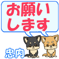 忠内「ただうち」用でか文字チワワ２