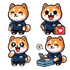 The daily work life of a Shiba Inu