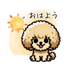 Dog Series ToyPoodle Afro Daily Greeting