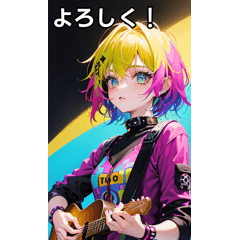 rock punk guitar girl