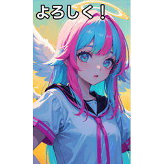 cute angel girl sticker