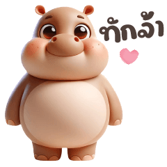 Stewed pork - cute chubby hippo