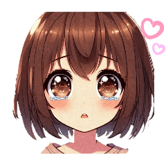 Semi-Long Brown-Haired Girl's Emotions