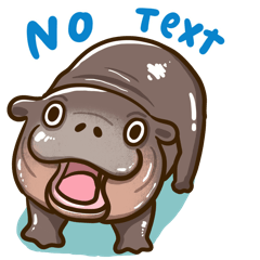 MooNoom the cute hippo (No Text)