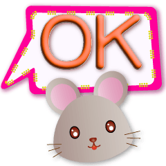 Cute Mouse- Used Phrases Speech balloon