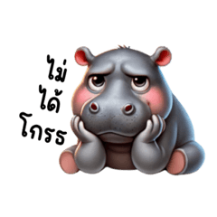 Cowardly hippo 1