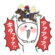 Sticker of people who enjoy horse racing