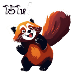 Naughty red panda