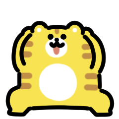 Smiling Tiger Reaction Sticker