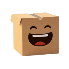 Cardboard Boxes with Various Expressions