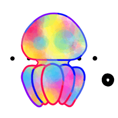 colorfulcute jellyfish