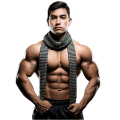 Bodybuilder Enjoying Winter