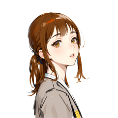 brown haired girl is cute