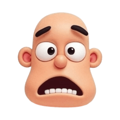 Funny bald guy expressions