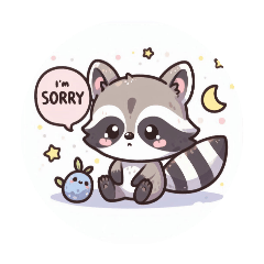 raccoon-san stamp