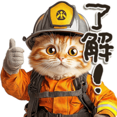 Cute Cat Firefighter