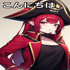 Fightingpiercingpirategirlred