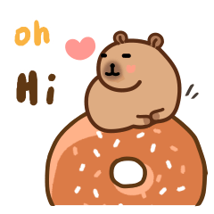 Cute capybara's sticker 12