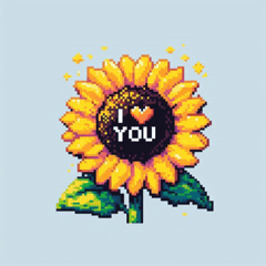 Pixel Sunflower Stickers @SFW