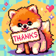 Pixel Pomeranian Stickers @SFW