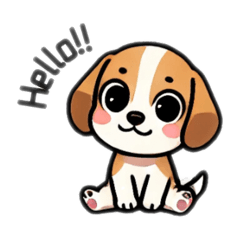 Cutie Beagle sticker