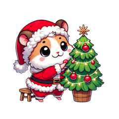 Hamster Santa Claus