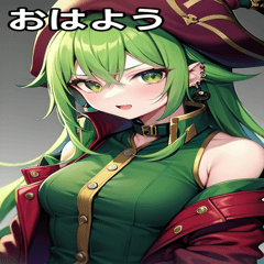 Fightingpiercingpirategirlgreen