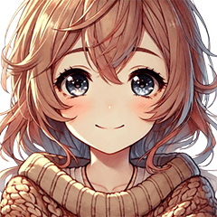 A cute girl with fluffy brown hair