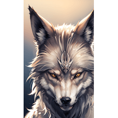 cool silver wolf