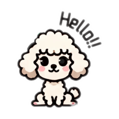 Cutie poodle Sticker.