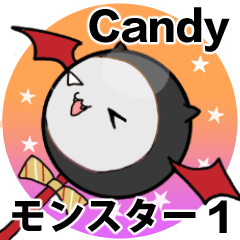 Candy Monster Sticker -Halloween -