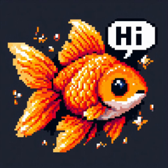 Pixel Goldfish Stickers @SFW