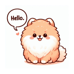 Pomeranian-san stamp