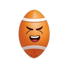 Adorable rugby ball expressions