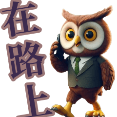 Owl daily life, work, reading and sports