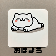 ゆるくてかわいい猫のスタンプ