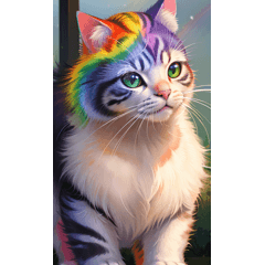 cute rainbow cat