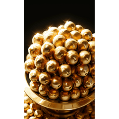 large amount of gold balls sticker