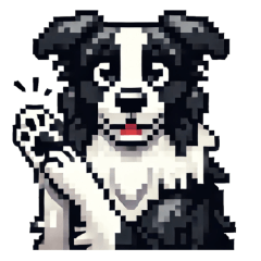 Border Collie Pixel Dog