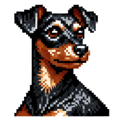 Miniature Pinscher Pixel Dog