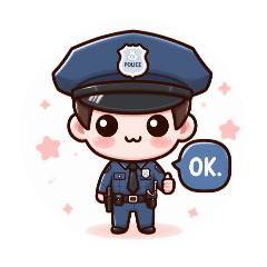 police officer stamp