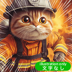 Cute Cat Firefighter(No Text)