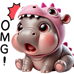 Moo Dang Baby Hippo Pink Dino (ENG)