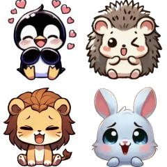 Use every day! Cute Animal Stickers