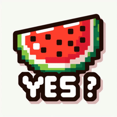 Pixel Watermelon Stickers @SFW