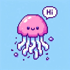 Pixel Jellyfish Sticker Pack @SFW