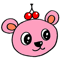 Cute Pink Bear Sticker every day