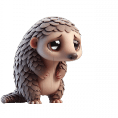 Adorable Pangolin Sticker