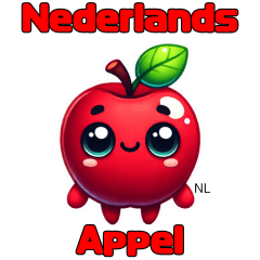 Apple Sticker with NL Text